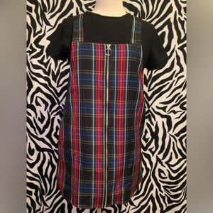 Forever 21 plaid zip up dress size large